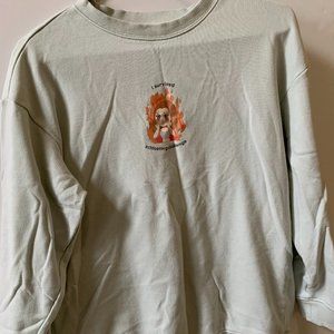 CHLOE TING MATCHA GREEN PULLOVER CREWNECK